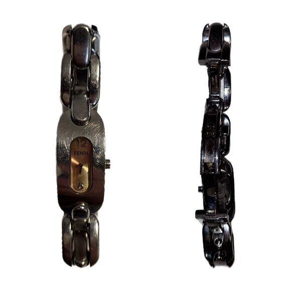 Fendi [Authentic] 3400L Stainless Steel Sapphire Crystal Quartz Bracelet Watch main image 4